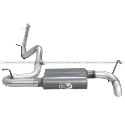 aFe Power Scorpion Exhaust System; 2-1/2 Cat-Back Aluminized Hi-Tuck (49-08042)