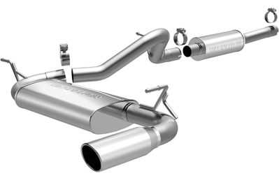 MagnaFlow 12-16 2dr JK MF Series 2.5in Cat Back Single Outlet Polished Tip Stainless Exhaust (15116)