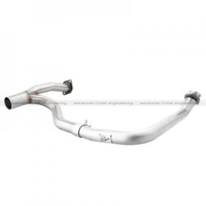 aFe Power Twisted Steel Y-pipe 2-2.5 Aluminized Steel Exhaust System (48-06207)