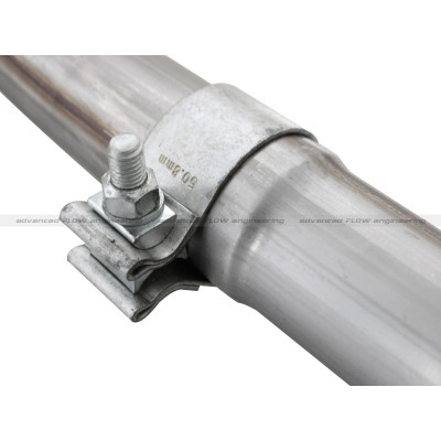 aFe Power Twisted Steel Y-pipe 2-2.5 Aluminized Steel Exhaust System (48-06207)