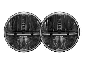 Rigid 7 Round Headlight Replacement pair w/ PWM Adaptors (55000)