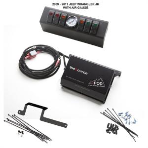 sPOD 07-08 JK 6 Switch System w/ double LED light switches & w/2-1/16 Dia. Gauge hole (620-07LT-LED)